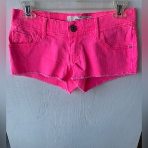 Womens pink jean shorts Abercrombie